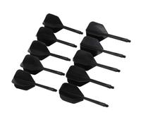Dilwe Arbre de Fléchettes et Vols en Plastique, Lot de 10, Conception Pratique Haute Performance, Matériau Durable pour Accessoires de Fléchettes pour Adultes (Black)