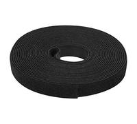 Dilwe Attache à Bande Auto-agrippante 5 M en Nylon Noir Ruban Adhésif Dos à Dos Coupe Réutilisable pour les Activités de Plein Air Reliure de Corde Linge Articles Fixes