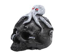 Dilwe Aztec Death Whistles, Resin Scream Skull Whistle High Decibel Fun Prank Tool pour les Costumes D'Halloween et les Gags du 1er Avril (WHITE)