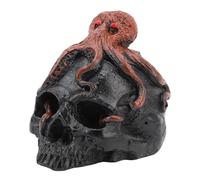 Dilwe Aztec Death Whistles, Resin Scream Skull Whistle High Decibel Fun Prank Tool pour les Costumes D'Halloween et les Gags du 1er Avril (rouge)