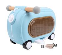 Dilwe Bagage à roulettes, Valise à roulettes pour Tout-Petit de 20 L avec Roues, Véhicule à Glissement de Siège Multi-Modes, avec Sangle D'épaule de Laisse de Lumières Musicales, pour (Blue)