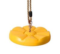 Dilwe Balançoire à Disque, Balançoire à Corde d'escalade en Plastique Robuste avec Corde PE pour Enfants, équipement de Jeu en Plein Air, Ensemble de D'arrière-Cour (Yellow)