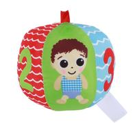 Dilwe Balles Sensorielles pour bébé en Fibre de Coton Doux, Jouets pour Nourrissons de 10 Cm, Jouets Montessori pour 6 à 12 Mois avec Cloche Intégrée, Balle d'entraînement au Développement Visuel