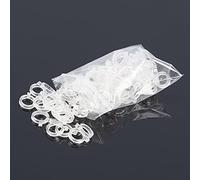 Dilwe Bandes de Granulés de Pêche, Bandes D'appât Transparentes Hautement élastiques, avec 3 Tailles pour la Plupart des Appâts de Pêche à la Carpe, 100 Pièces