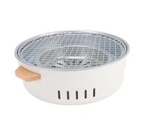 Dilwe Barbecue Portatif sans Fumée, Gril à Charbon de Bois de Table en Acier Inoxydable avec Plusieurs évents pour 3 à 5 Personnes, Cuisine en Plein Air