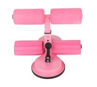Dilwe Barre pour s'asseoir, barre pour s'asseoir avec double ventouse améliorée avec trois réglages pour l'exercice physique, muscles abdominaux, ouverture du corps entier (ventouse double rose)