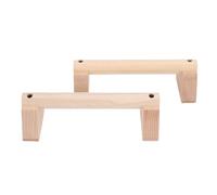 Dilwe Barres de Pompes en Bois de Hêtre, équipement D'exercice Polyvalent pour L'entraînement de la Poitrine, des épaules, des Bras, avec Caoutchoucs Antidérapants pour les Mains et (25CM)