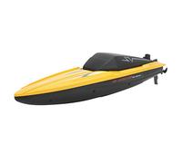 Dilwe Bateau de Course RC, Bateau télécommandé Haute Vitesse 2,4 GHz avec Autonomie de 30 Minutes et Portée de 80 M pour Adolescents et Adultes dans Les Piscines et Les Lacs (Yellow)