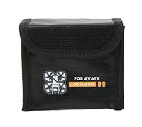 Dilwe Batterie de Fibre Ignifuge pour la Flamme Sac en Toute sécurité Pouche de Stockage à L'épreuve de la Chaleur pour Avata Drones Black (2 Batterie)