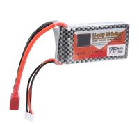 Dilwe Batterie LiPo 7,4 V 1300 MAh 30C, Batterie Lithium-polymère Rechargeable avec Connecteur T, pour Voiture, Bateau, Avion, Drone et Hélicoptère Télécommandés