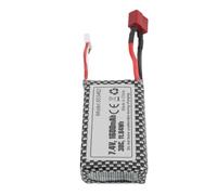 Dilwe Batterie Lipo de 1600mAh 2S RC, Batterie Lipo à Distance avec Une Fiche T pour HBX 3101A 3100A 2996A 2997A RC