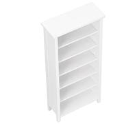 Dilwe Bibliothèque Miniature de Maison de Poupée à L'échelle 1:12, Meubles de Décoration en Matériau de Bouleau, Accessoire de Maison de Poupée Mignon et Délicat (bibliothèque Blanche)