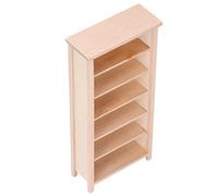 Dilwe Bibliothèque Miniature de Maison de Poupée à L'échelle 1:12, Meubles de Décoration en Matériau de Bouleau, Accessoire de Maison de Poupée Mignon et Délicat (bibliothèque Simple)