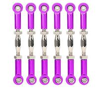 Dilwe Biellettes de Direction Réglables, Lot de 6 en Alliage D'aluminium, 15-70 Mm, pour Suspension de Voitures RC 1/8 et 1/10 (SCX10, Wraith,). (Purple)