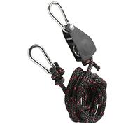 Dilwe Bloc de Poulie Simple, Roue à Poulie Réglable en Acier Inoxydable avec 2 Boucles Solides et Longue Corde en Nylon, pour le Levage de la Lampe et la Fixation Sécurisée (ou Seul)