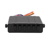 Dilwe Boîte de Commutation à Bascule 6 Gangs, Panneau de Commutation Auxiliaire en Alliage d'aluminium DC12 V à 24 V 40 A, Support Réglable, 6 Circuits, Commande Fusionnée pour Voiture, Bateau,