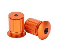 Dilwe Bouchon de Guidon de Vélo, Bouchon de Guidon de Vélo Bloc de Guidon de Verrouillage D'extension de Vélo Couvercle D'extrémité de Guidon en Aluminium(Orange) Bicyclettes et pièces détachées