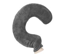 Dilwe Bouillotte en Forme de U, Chauffe-cou avec Housse Amovible pour Soulager la Douleur, Coussin Chauffant en Caoutchouc d'une capacité de 1 L pour les Voyages d'hiver (GRAY)