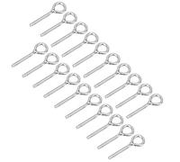 Dilwe Boulons à Anneaux à œil, Paquet de 20 Vis à Boulon à œil en Acier Inoxydable avec Filetage Lisse pour Suspension et Suspension de Garage à Domicile