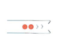 Dilwe Boulons de Maintien de Batterie, Kit de Maintien de Batterie à Crochet en J chromé 10 Pouces, Caoutchouc d'acier allié d'aluminium, Remplacement Universel avec écrous de Rondelles pour