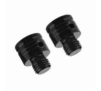 Dilwe Boulons de Rétroviseur en Alliage d'aluminium, Vis d'adaptateur de Rétroviseur M10x1,25 Usinées CNC Anodisées 1 Main Droite et 1 Main Gauche pour le Remplacement Universel du de Moto (BLACK)