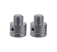 Dilwe Boulons de Rétroviseur en Alliage d'aluminium, Vis d'adaptateur de Rétroviseur M10x1,25 Usinées CNC Anodisées 1 Main Droite et 1 Main Gauche pour le Remplacement Universel du de Moto (Ti