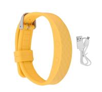 Dilwe Bracelet Intelligent, Bracelet Intelligent, Tracker d'activité, avec Compteur de Pas, Calories, Distance, Suivi du Sommeil, Chronomètre, Alarme, Rechargeable par USB, pour (Yellow)