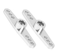 Dilwe Bras Servo CNC RC en Alliage D'aluminium 2 Pièces, Surface Anodisée Légère pour Voiture 1/10 RC avec Ajustement Universel (Silver)