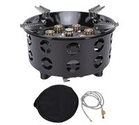 Dilwe Brûleur de Réchaud de Camping Portable, en Acier au Carbone avec 21 800 W et Tuyau de 1,5 M pour la Cuisine en Plein Air