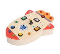 Dilwe Busy Board Jouet Sensoriel de Circuit imprimé de Jeu de Lumière d'interrupteur en Bois pour Les Tout-Petits de 1 à 3 Ans, Tableau de Connaissances électronique éducatif pour l'apprentissage