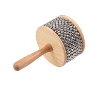 Dilwe Cabasa avec Poignée en Bois, Shaker à Main avec Chaîne de Perles en Métal pour Groupe de Musique de e Taille Moyenne