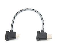 Dilwe Câble de Données OTG coudé à Droite, en Nylon tressé, de Type C vers USB, pour Télécommande Air 2 Mini 2, 15 Cm (5,9 pouces).