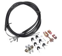 Dilwe Câble de Frein de Stationnement, Kit de Câbles d'urgence 330 9371 pour Assemblages de Freins à Tambour Internes, Métallique Durable avec Revêtement en PVC, Convient aux Conversions de Disque