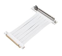 Dilwe Câble d'extension PCI-E x16 3.0 - Câble d'extension PCI E - 15 cm - 128 Gbit/s - Haute vitesse - Pour carte graphique - Carte son réseau - Blanc