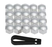Dilwe Cache-écrous de Roue de 21 Mm, 20 Capuchons d'écrou de Roue en ABS avec Outil de Retrait, Cache-boulons de à Ajustement Rapide pour écrous de de Voiture, Protection Contre la Corrosion, (S)