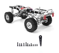 Dilwe Cadre de Voiture en Métal, Cadre de Châssis amélioré RC à L'échelle 1/16, Accessoires de Modification de Bricolage pour Camion de Voiture WPL C14 C24 1/16 (Argent WPL-C14BL)