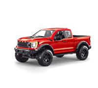 Dilwe Camion RC, Camionnette Télécommandée 1:12 à 4 Roues Motrices avec Lumières LED, Voiture RC Hors Route Rapide 2,4 GHz avec Régulateur de Vitesse (Rouge)