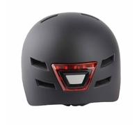 Dilwe Casque de Vélo à Lumière LED Casque de Vélo PC EPS avec Phare Avant Rechargeable par USB et Feu Arrière à 3 Modes Réglable M 54 à 57 Cm L 58 à 61 Cm pour (Black #39)