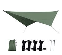 Dilwe Cauvet de Camping, Teinte de Jardin Résistante à la Déchirure avec Corde à Vent, Balcon, Jardin et Plage, Tapis de Sol, Camping, Pique-Nique, Plage, Tissu Oxford, Rangement Portable (Green)