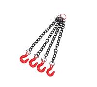 Dilwe Chaîne de Remorquage RC, Chaîne de Simulation en Métal à L'échelle 1/10 avec Crochets pour Mise à Niveau et Personnalisation de Modèle de Voiture de Camion sur (Crochet Quadruple)