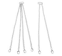 Dilwe Chaînes de Levage, Crochet Dragon argenté de Décoration DIY pour Modèle de Palan 1/50, Grue Télécommandée et Véhicule sur Chenilles (18cm)