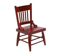 Dilwe Chaise de Maison de Poupée, Bois de Bouleau, échelle 1:12, 4,5x4,2x7,9 Cm (châtaigne)