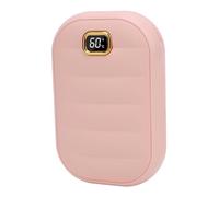 Dilwe Chauffe-Mains Rechargeable, Matériau ABS avec Affichage LED à 4 Niveaux de Chaleur, Parfait pour Une Utilisation en Extérieur et au Bureau (Rosé Clair)