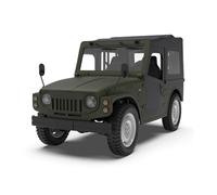 Dilwe Chenille RC à L'échelle 1:10, Voiture Télécommandée Tout Terrain à 4 Roues Motrices avec Portes Amovibles Magnétiques et Toit Amovible, pour la Simulation de Véhicules (Green)