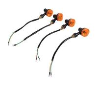 Dilwe Clignotant de moto 4x clignotants moto universels clignotants ampoule ambre 12V