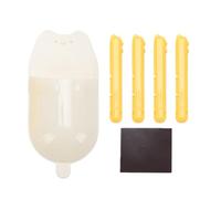 Dilwe Clips Alimentaires, 4 Pièces 12x1.8cm Clips de Scellage en Plastique pour échelle de Date avec Pièce Magnétique Support en Forme de Chat pour le Stockage