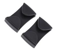 Dilwe Clips pour Lunettes de Ski Fixateur de Casque de Ski sécurisé pour Lunettes de Sports D'hiver, Antidérapant pour un Confortable, Matériau ABS, 2 Pièces (BLACK)