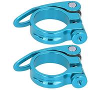 Dilwe Collier de serrage de selle de vélo, 2 pièces en aluminium à dégagement rapide pour vélo de montagne et vélo de route, avec un design léger et solide, convient au tube de siège de 30,8 mm et