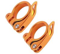 Dilwe Collier de serrage de selle de vélo, 2 pièces en aluminium à dégagement rapide pour vélo de montagne et vélo de route, avec un design léger et solide, convient à un tube de siège de 30,8 mm 31,6