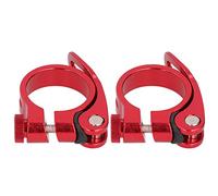 Dilwe Collier de serrage de selle de vélo, 2 pièces en aluminium à dégagement rapide pour vélo de montagne et vélo de route, avec un design léger et solide, convient à un tube de siège de 30,8 mm et